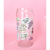 My Mental Breakdown Affirmations Glass Cup--Painted Lavender