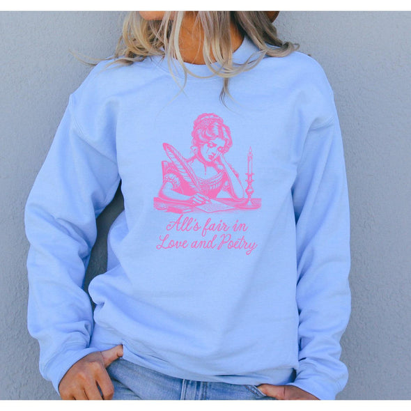 All's Fair In Love and Poetry Vintage Crewneck-Painted Lavender