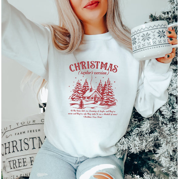 Christmas Taylor's Version Crewneck--Painted Lavender