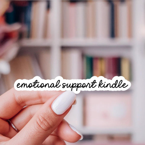 Emotional Support Kindle Sticker-Stickers-Painted Lavender