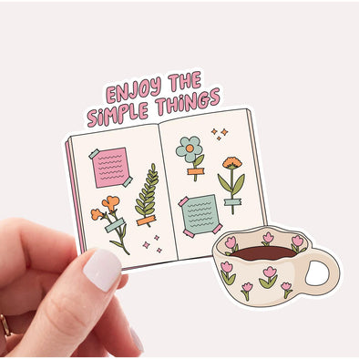 Enjoy the Simple Things Sticker-Stickers-Painted Lavender