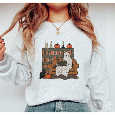 Reading Ghost Crewneck Sweatshirt--Painted Lavender