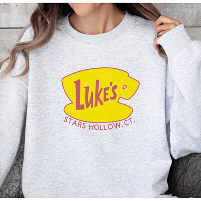 Luke's Diner Crewneck Sweatshirt--Painted Lavender