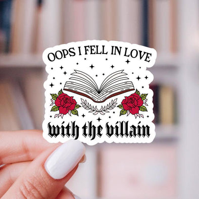 Oops I Fell In Love With the Villain Sticker-Stickers-Painted Lavender